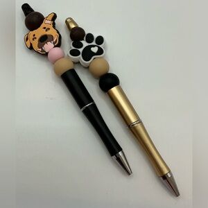 HANDMADE DOG LOVERS SET OF 2 PIT BULL STAFFORDSHIRE TERRIER AND PAW PENS
